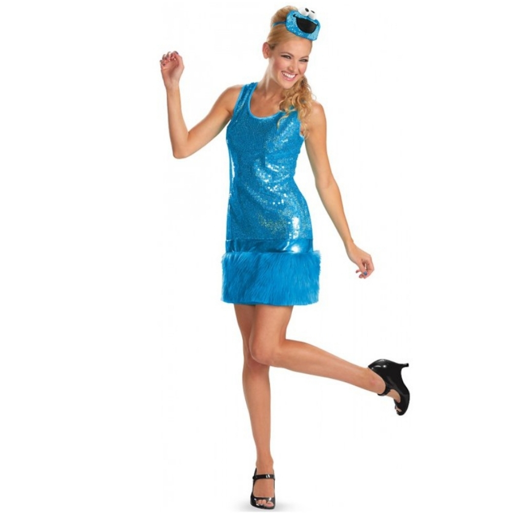 Womens Sequin "Cookie Monster" Costume - Picture 7 of 7